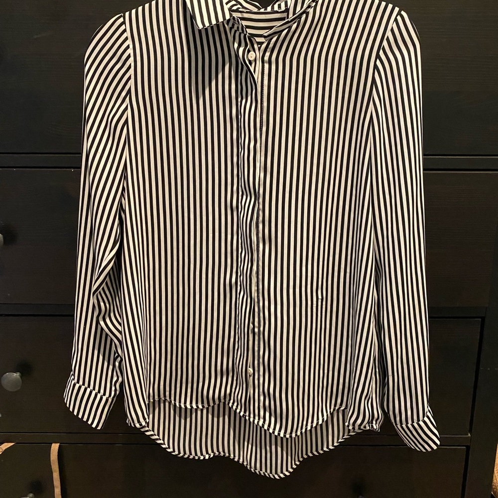 Classic Black and White Striped Unisex Shirt